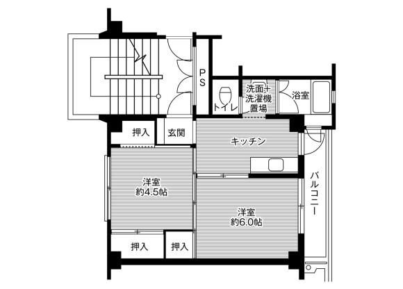2K Apartment to Rent in Matsusaka-shi Floorplan