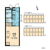 1K Apartment to Rent in Kunitachi-shi Floorplan