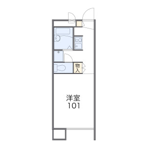 1K Apartment in Motomachi - Chigasaki-shi Floorplan