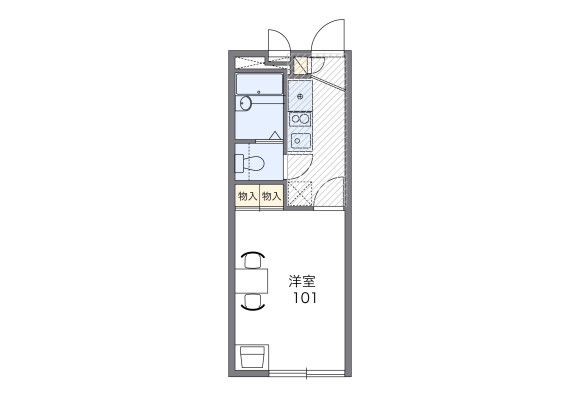 1K Apartment to Rent in Himeji-shi Floorplan