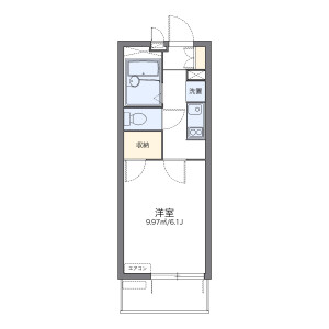1K Mansion in Nishinakasu - Fukuoka-shi Chuo-ku Floorplan