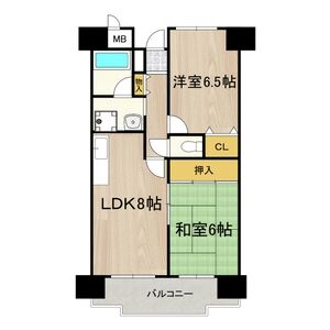 2LDK Mansion in Tomoi - Higashiosaka-shi Floorplan