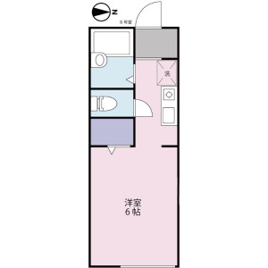 1K Apartment in Iwado kita - Komae-shi Floorplan