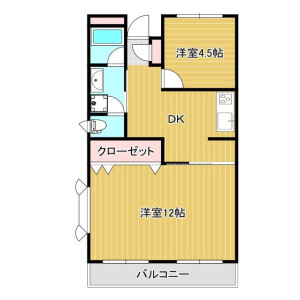 埼玉市桜区田島-2DK公寓大厦 楼层布局