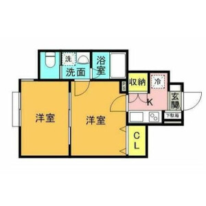 1LDK Apartment in Nishikamata - Ota-ku Floorplan