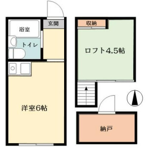 1R Apartment in Kamitsurumahoncho - Sagamihara-shi Minami-ku Floorplan