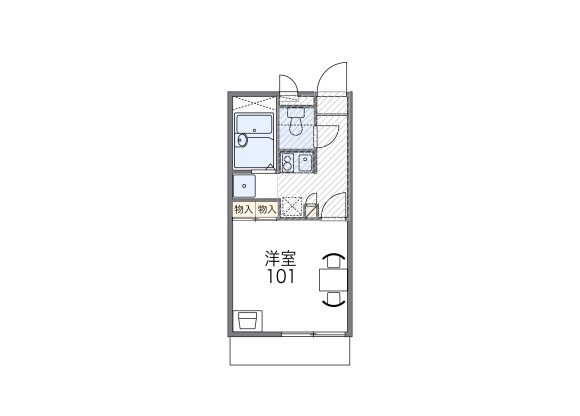 1K Apartment to Rent in Kobe-shi Chuo-ku Floorplan