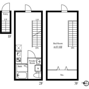 1DK Apartment in Midorigaoka - Meguro-ku Floorplan