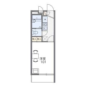 1K Apartment in Chitosedai - Setagaya-ku Floorplan