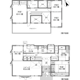 5LDK {building type} in Mikkabicho tsuzuki - Hamamatsu-shi Kita-ku Floorplan