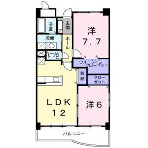 2LDK Mansion in Doshida - Nerima-ku Floorplan