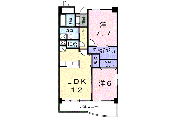 2LDK Apartment to Rent in Nerima-ku Floorplan
