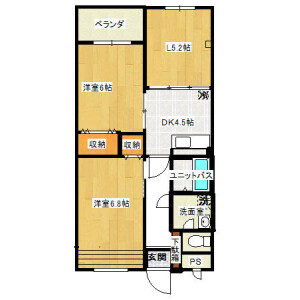 2LDK 맨션 in Funabori - Edogawa-ku Floorplan