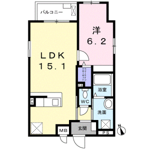 1LDK Mansion in Minamidai - Nakano-ku Floorplan