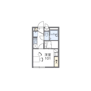 1K Apartment in Shimochiai - Saitama-shi Chuo-ku Floorplan