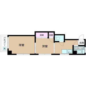 2K Mansion in Kishimachi - Kita-ku Floorplan