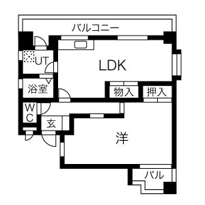 1LDK Mansion in Nishibiwajimacho hanasaki - Kiyosu-shi Floorplan