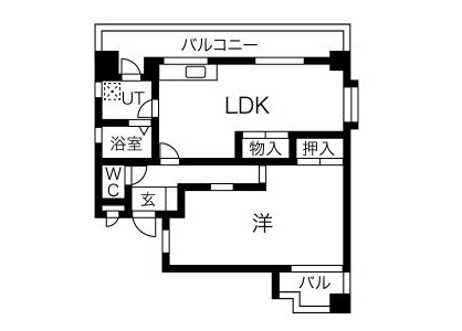 1LDK Apartment to Rent in Kiyosu-shi Floorplan