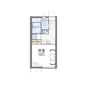 1K Apartment in Miimachi - Kurume-shi Floorplan