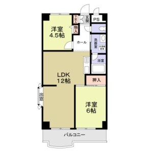 2LDK Mansion in Kamikodanaka - Kawasaki-shi Nakahara-ku Floorplan