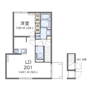 1LDK Apartment in Otowa - Bunkyo-ku Floorplan