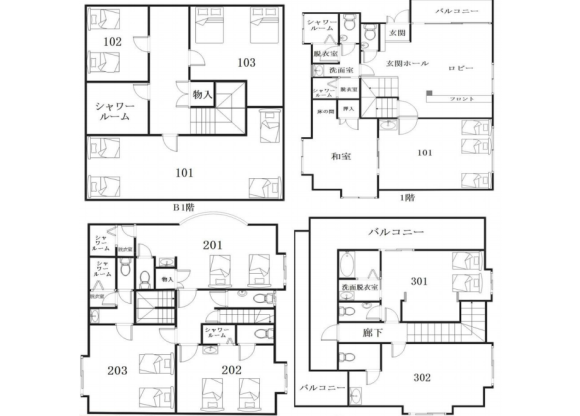 Whole Building Hotel/Ryokan to Buy in Shinjuku-ku Floorplan