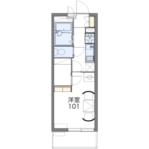 1K Mansion in Kitabiraki - Osaka-shi Nishinari-ku Floorplan
