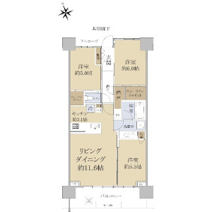3SLDK Mansion in Honan - Suginami-ku Floorplan