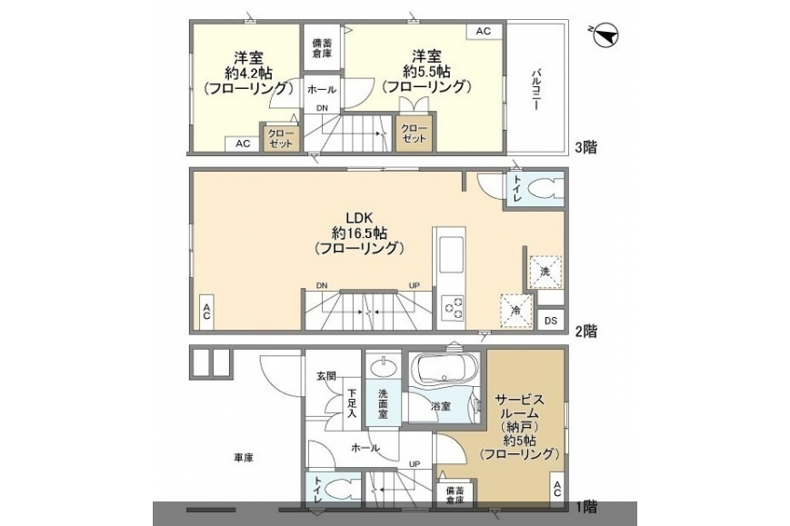 2SLDK Apartment to Rent in Yokohama-shi Kohoku-ku Floorplan