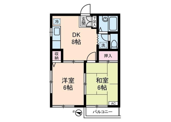 2DK Apartment to Rent in Itabashi-ku Floorplan