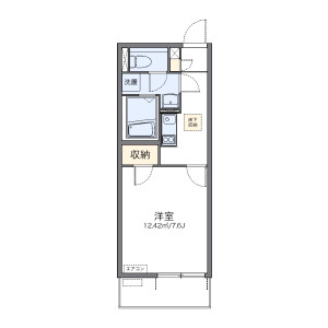 1K Mansion in Nishihara - Hiroshima-shi Asaminami-ku Floorplan
