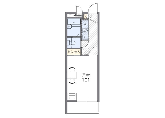 1K Apartment to Rent in Toda-shi Floorplan