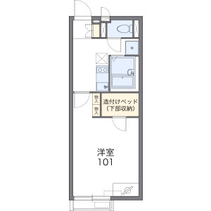 1K Apartment in Kamiyokotamachi - Utsunomiya-shi Floorplan