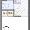 堺市北區出租中的1K公寓 房屋格局