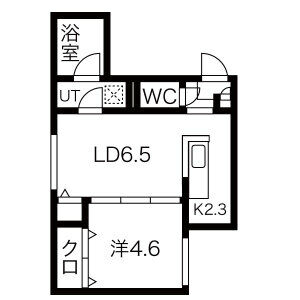1LDK Mansion in Odorinishi(1-19-chome) - Sapporo-shi Chuo-ku Floorplan