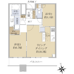 2LDK {building type} in Senju - Adachi-ku Floorplan
