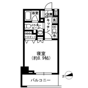 1K Mansion in Arakicho - Shinjuku-ku Floorplan