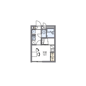 1K Apartment in Isonokamicho - Kishiwada-shi Floorplan