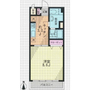 1K Mansion in Sakurashimmachi - Setagaya-ku Floorplan