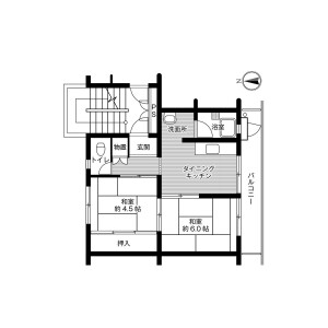 2DK Mansion in Masago - Chiba-shi Mihama-ku Floorplan