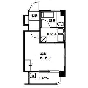 1K Mansion in Ebisu - Shibuya-ku Floorplan
