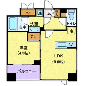 1LDK Mansion in Udagawacho - Shibuya-ku Floorplan