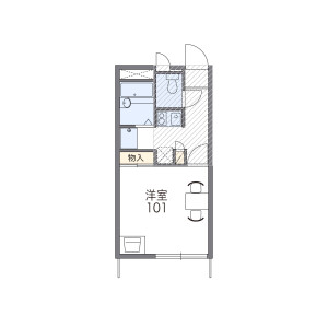 1K Apartment in Honkugenuma - Fujisawa-shi Floorplan