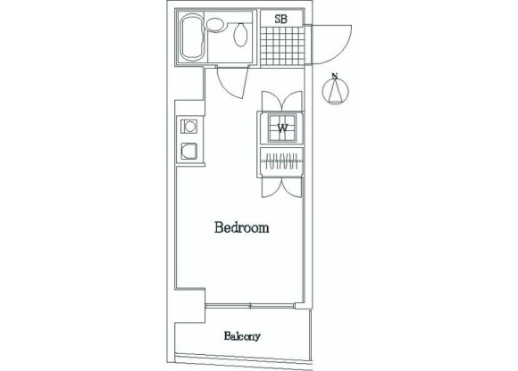 1R Apartment to Rent in Fuchu-shi Floorplan