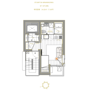 1R Apartment in Minamiazabu - Minato-ku Floorplan