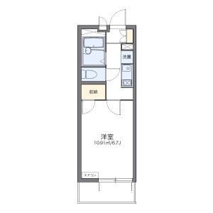 1K Mansion in Shiragane - Kitakyushu-shi Kokurakita-ku Floorplan