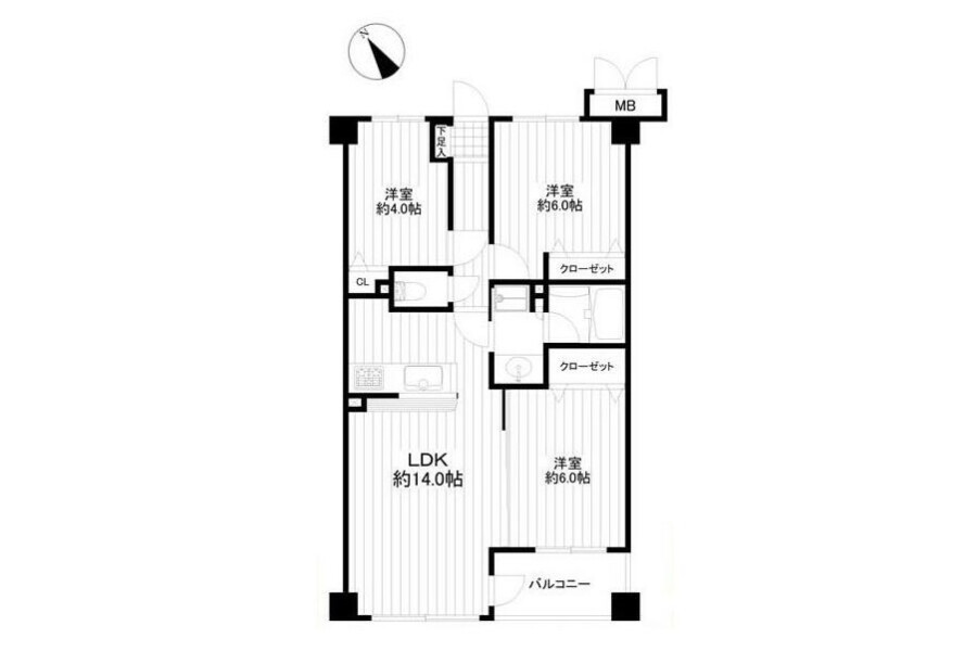 3LDK Apartment to Buy in Ichikawa-shi Floorplan