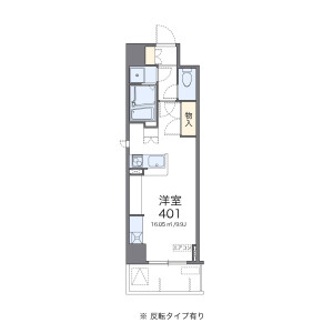1R Mansion in Honcho - Funabashi-shi Floorplan