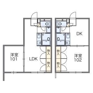 1LDK Mansion in Idenakama - Kumamoto-shi Floorplan