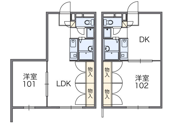 1LDK Apartment to Rent in Kumamoto-shi Floorplan